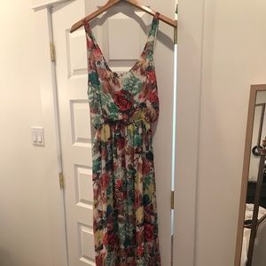 Alice + Olivia Beaded Floral Maxi Dress